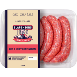 Photo of Slape & Sons Gourmet Range Hot & Spicy Continental Sausages 480g