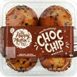 Photo of Happy Muffin co. Choc Chip Muffins 4 Pack k 420g