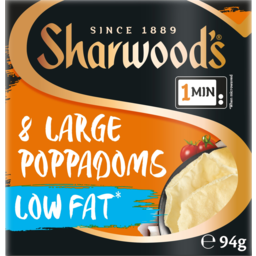 Photo of Sharwoods Low Fat Poppadoms