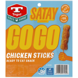 Photo of Tegel Free Range Gogo Chicken Sticks Satay 3 Pack