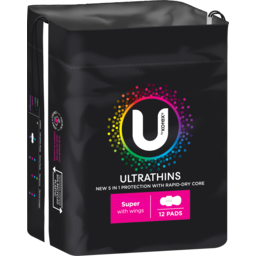 Photo of U By Kotex Ultrathin Pads Super With Wings 12 Pack