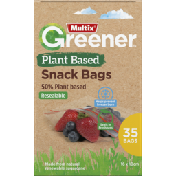 Photo of Multix Snack Bags Green Plant 35pk