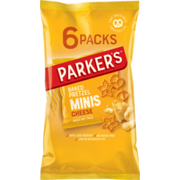 Photo of Parkers Baked Pretzel Mini Cheese 6 Pack 150g
