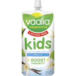 Photo of Vaalia Lactose Free Kids Probiotic Yoghurt Vanilla 140gm