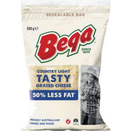 Photo of Bega Country Light Tasty 50% Reduced Fat Grated Cheese 500g