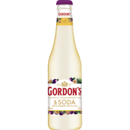 Photo of Gordon's Tropical Passionfruit Gin & Soda Bottles 4% Abv 330ml 330ml