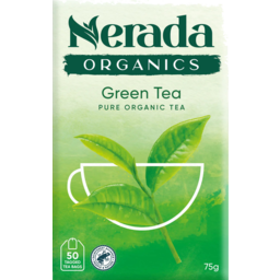 Photo of Nerada Organics Green Tea Tea Bags 50 Pack 75g