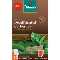 Photo of Dilmah Decaffeinated Tea Cup Bags 50 Pack 100g