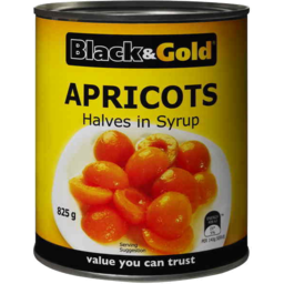 Photo of Black and Gold Apricot Halves 825gm