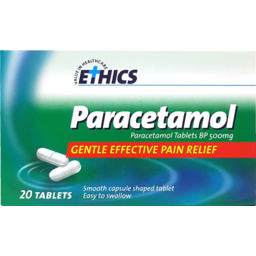 Photo of Ethics Paracetamol 20 Tablets 