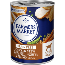Photo of Farmers Market Chicken Stew With Vegetables & Brown Rice Adult Wet Dog Food
