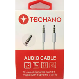 Photo of Techano 3.5mm Aux Cable - White
