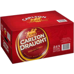 Photo of Carlton Draught Lager Beer 24x375ml