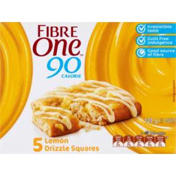 Photo of Fibre One 90 Calorie Lemon Drizzle Squares 5 Pack 120g