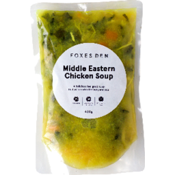 Photo of Foxes Den Middle Eastern Chicken and Veggie Soup 450gm