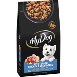 Photo of My Dog Roast Chicken Flavour Including Garden Vegetables, Cheddar Cheese And Bacon Flavours Dry Dog Food 1.5kg