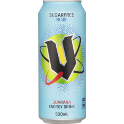 Photo of V Blue Guarana Energy Drink Sugar Free Can 500ml