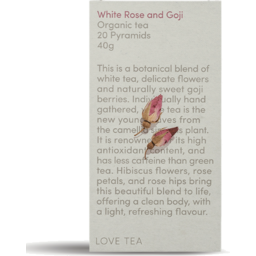Photo of Love Tea White Rose & Goji Berry 20 x Pyramid Tea Bags
