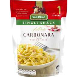 Photo of San Remo La Pasta Carbonara Pasta & Sauce Single Snack 80g