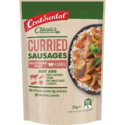 Photo of Continental Curried Sausages Recipe Base 35g