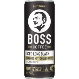 Photo of Boss Coffee Iced Long Black Flash Brew Canned Coffee