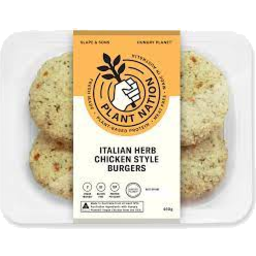 Photo of Plant Nation Italian Herb Chicken Style Burgers 400g