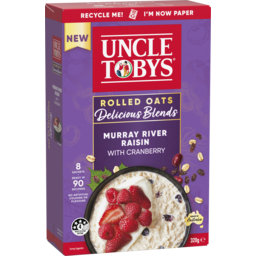 Photo of Uncle Tobys Oats Delicious Blends Porridge Raisin & Cranberry 320g 