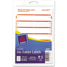Photo of File Folder Labels - Orange