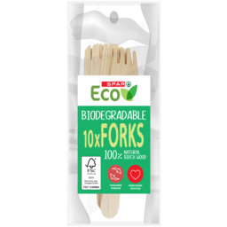 Photo of SPAR Eco Wooden Forks 10pk