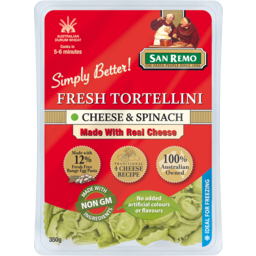 Photo of San Remo Fresh Tortellini Cheese And Spinach 350g