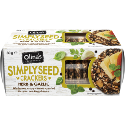 Photo of Olina's Simply Seed Herb & Garlic Crackers