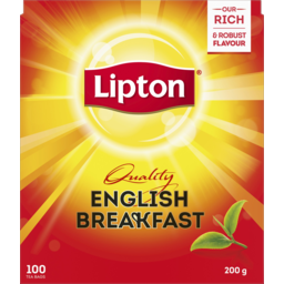 Photo of Lipton Quality English Breakfast Tea Bags 100 Pack 200g