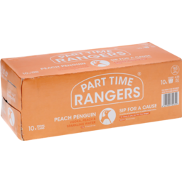 Photo of Part Time Rangers Peach Penguin Vodka Peach & Sparkling Water 10x330ml Cans