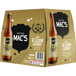 Photo of Mac’s Gold Lager Bottles