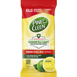Photo of Pine O Cleen Lemon Lime Disinfectant Multipurpose Wipes 120 Pack