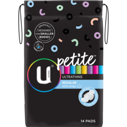 Photo of U By Kotex Petite Ultra Thins Regular Pads With Wings 14 Pack