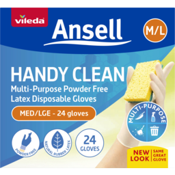 Photo of Ansell Handy Clean Multipurpose Disposable Gloves 24 Pack