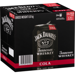Photo of Jack Daniel's Tennessee Whiskey & Cola Cube 24 Pack X 330ml Cube 24.0x330ml