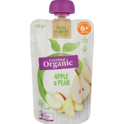 Photo of Macro Organic Baby Food Pear & Apple 6 + Months 120g