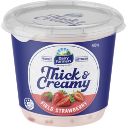 Photo of Dairy Farmers Thick & Creamy Yoghurt Field Strawberry 600g