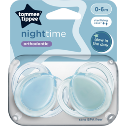 Photo of Tommee Tippee Closer to Nature Soother Night Time 0-6 Months 2pk