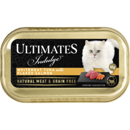 Photo of Ultimates Indulge Whitemeat Tuna With Flaked Salmon Cat Food Tray