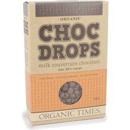 Photo of Organic Times - Chocolate - Drops Milk - 200g