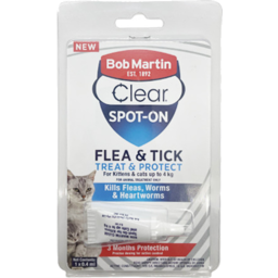 Photo of Bob Martin Clear Spot On Flea & Tick Treatment For Kittens And Cats Up To Single Pack