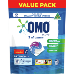 Photo of Omo Active 3 In 1 Laundry Liquid Capsules 50 Pack 1.05kg