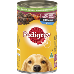 Photo of Pedigree Adult Wet Dog Food Beef Vegies & Gravy Casserole Can