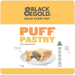 Photo of Black & Gold Puff Pastry Sheets