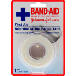 Photo of Band-Aid First Aid Non-Irritating Paper Tape 2.5cm 1 Pack 9.1m