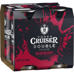 Photo of Vodka Cruiser Double Raspberry 6.8% 4x375ml Can 375ml