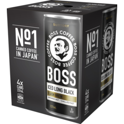 Photo of Suntory Boss Coffee Coffee Rtd Iced Long Black 237ml X 4pk